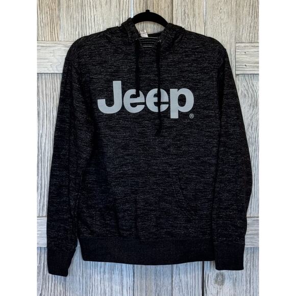 Jeep Tops - Jeep Printed Logo Black Hoodie Sweatshirt Women's S